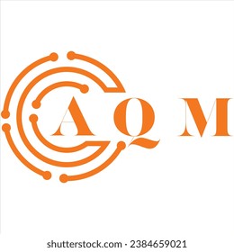 AQM letter design.AQM letter technology logo design on white background.AQM Monogram logo design for entrepreneur and business.