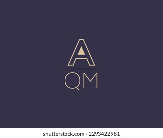 AQM letter logo design modern minimalist vector images