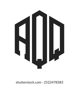 AQQ Logo Design. Initial Letter AQQ Monogram Logo using Hexagon shape