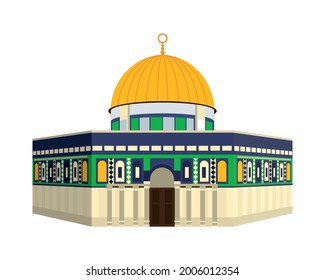 aqsa mosque icon on background