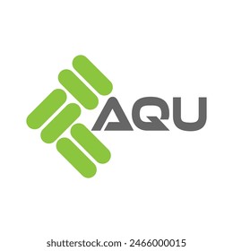 AQU letter logo design on black background. AQU creative initials letter logo concept. AQU letter design.