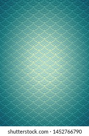 Aqua abstract background of turquoise stylized waves of sea or ocean water, with blue gradient coloring and darkening to the edges. Vector illustration for web banner design and printing