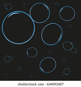 aqua background - isolated vector illustration on black background