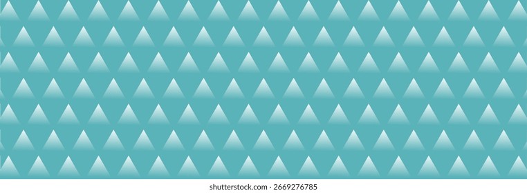 Aqua background showcases repeating geometric pattern of gradient white triangles arranged to create a modern, stylish, and seamless design with a refreshing aesthetic