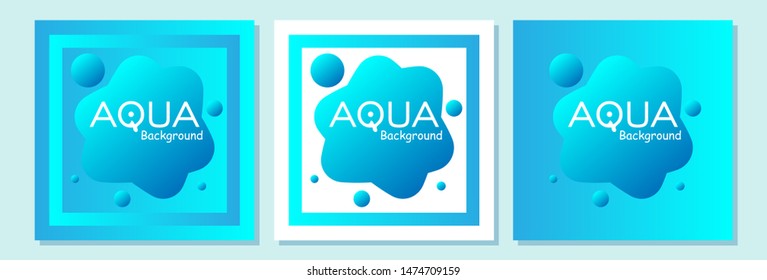 Aqua Background Vector With Gradient