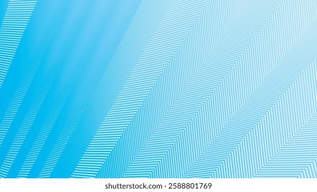 Aqua blue color with zig zag stripes abstract background for backdrop or presentation