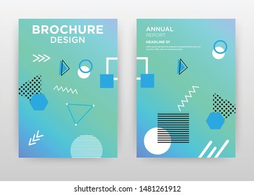 Aqua blue design for annual report, brochure, flyer, poster. Aqua blue abstract background vector illustration for flyer, leaflet, poster. Business abstract A4 brochure template.