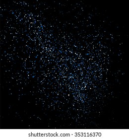 Aqua blue glitter texture vector on a black background. 