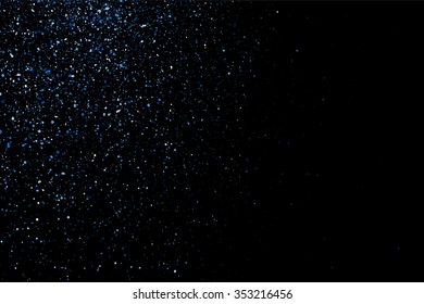 Aqua blue glitter texture vector on a black background. 