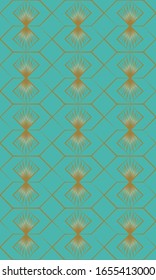 Aqua Blue With Gold Seamless Patterns with a touch of Pop Art. Luxurious, elegant, classic style. For Wallpapers, Tiles, Fabric Prints or anything you like.