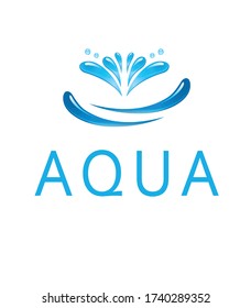 Aqua Blue Logo Design Template Vector