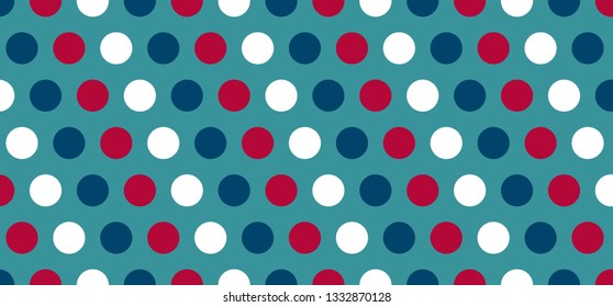 Aqua, Blue and Red Polka Dot Background