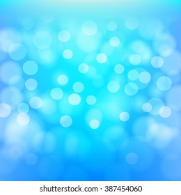 Aqua bokeh abstract background. Vector design template