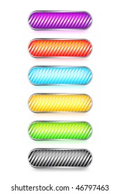 Aqua buttons, glossy web elements.