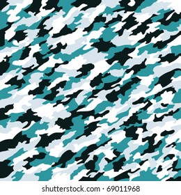 aqua camouflage texture, abstract vector art illustration