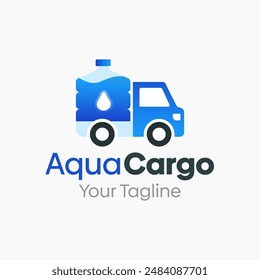 Aqua Cargo Logo Vector Template Design. Good for Business, Startup, Agency, and Organization