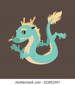 Aqua Chinese Dragon
