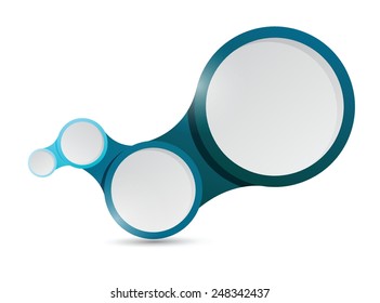 aqua circle links connection illustration design over a white background