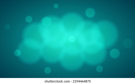 Aqua Color Bokeh Background Vector Illustration