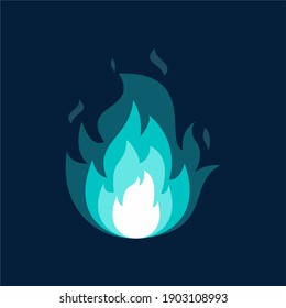 Aqua color of fire flame vector illustration design