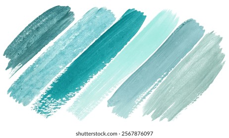 Aqua color palette, textured brush strokes, artistic design, modern abstract style, perfect for backgrounds.