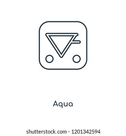 Aqua concept line icon. Linear Aqua concept outline symbol design. This simple element illustration can be used for web and mobile UI/UX.