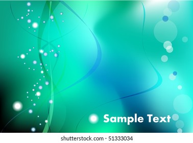 Aqua corporate presentation layout in green and blue