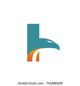 Aqua Eagle Initial I Bold Vector Logo