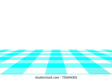 Aqua Gingham pattern. Texture from rhombus/squares for - plaid, tablecloths, clothes, shirts, dresses, paper, bedding, blankets, quilts and other textile products. Vector illustration.