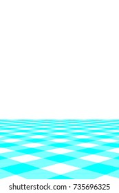 Aqua Gingham pattern. Texture from rhombus/squares for - plaid, tablecloths, clothes, shirts, dresses, paper, bedding, blankets, quilts and other textile products. Vector illustration.