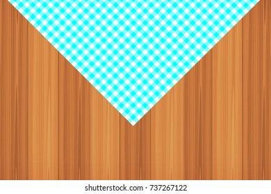 Aqua Gingham pattern. Texture from rhombus/squares for - plaid, tablecloths, clothes, shirts, dresses, paper, bedding, blankets, restaurant menu, quilts and other textile products. Vector illustration