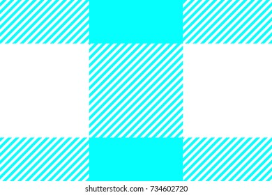 Aqua Gingham seamless pattern. Texture from rhombus/squares for - plaid, tablecloths, clothes, shirts, dresses, paper, bedding, blankets, quilts and other textile products. Vector illustration.