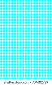 Aqua Gingham seamless pattern. Texture from rhombus/squares for - plaid, tablecloths, clothes, shirts, dresses, paper, bedding, blankets, quilts and other textile products. Vector illustration.