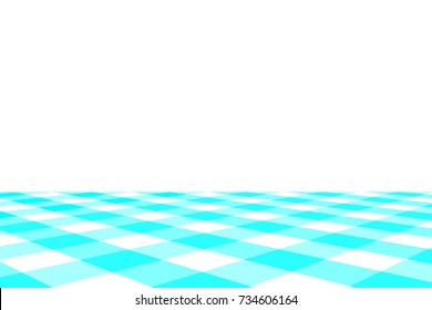 Aqua Gingham seamless pattern. Texture from rhombus/squares for - plaid, tablecloths, clothes, shirts, dresses, paper, bedding, blankets, quilts and other textile products. Vector illustration.