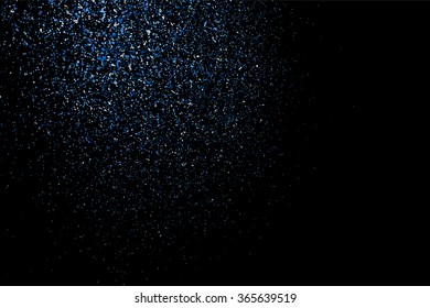 Aqua  Glitter Texture Vector On  Black Background. 