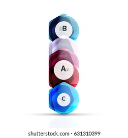Elementos de vidrio brillante de Aqua, hexagonales con opciones