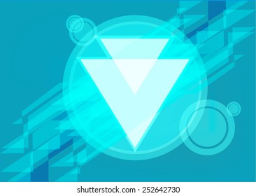 Aqua Green Alien Architecture or Technology Background Concept