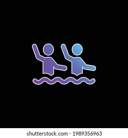 Aqua Gym Blue Gradient Vector Icon