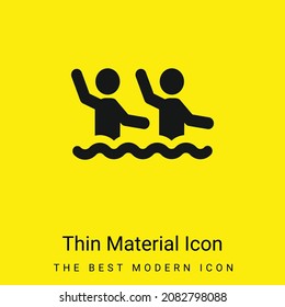 Aqua Gym minimal bright yellow material icon