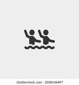 Aqua gym vector icon illustration sign