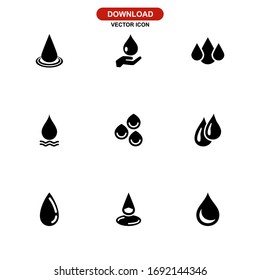 símbolo de signo aislado icono o logotipo de aqua ilustración vectorial - Colección de iconos vectoriales de estilo negro de alta calidad
