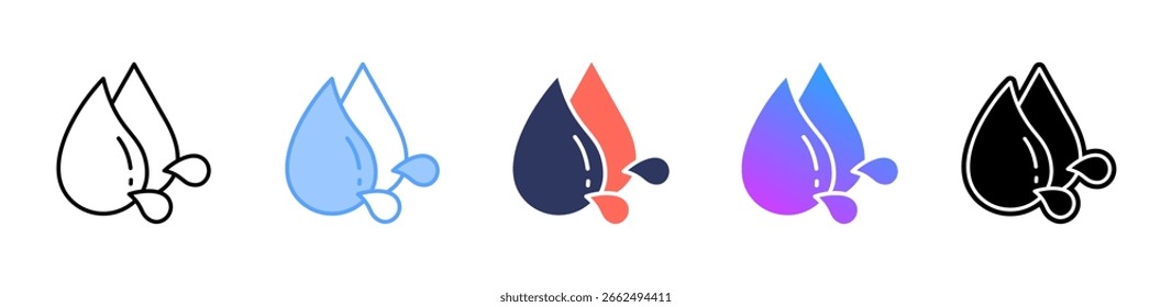 Aqua icon sheet multiple style collection