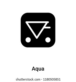 Aqua icon vector isolated on white background, logo concept of Aqua sign on transparent background, filled black symbol
