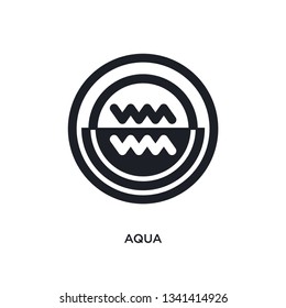 aqua isolated icon. simple element illustration from zodiac concept icons. aqua editable logo sign symbol design on white background. can be use for web and mobile