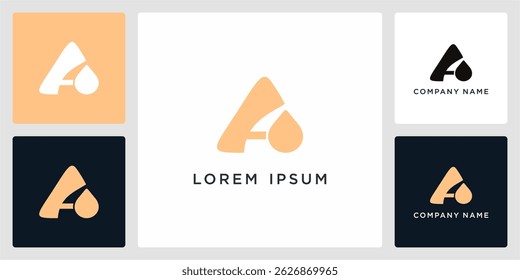 Aqua mit Buchstabe A Logo