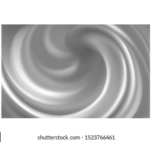 Aqua light grey color plaster fond design of soft shiny curvy rippled surface. Smooth mix eddy motion icon symbol in modern creative graphic art style. Close up view with space for text in dark center