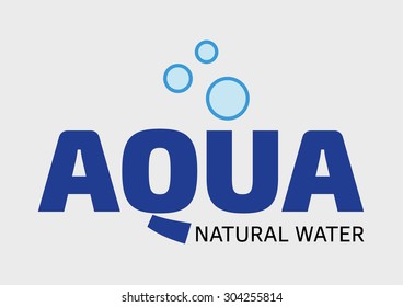 Aqua natural water logo