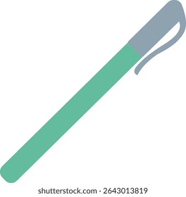 Caneta Aqua com Ilustração de Tampa Cinza