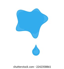 Aqua pool symbol. Pure water splatter with dew tear drop icon. Save water. Environment concept. Vector illustration