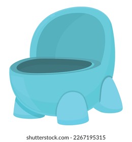 Aqua potty icon cartoon vector. Child toilet. Plastic pot